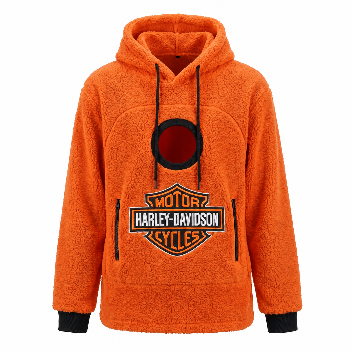 Orange Sherpa Pet Carrier Hoodie