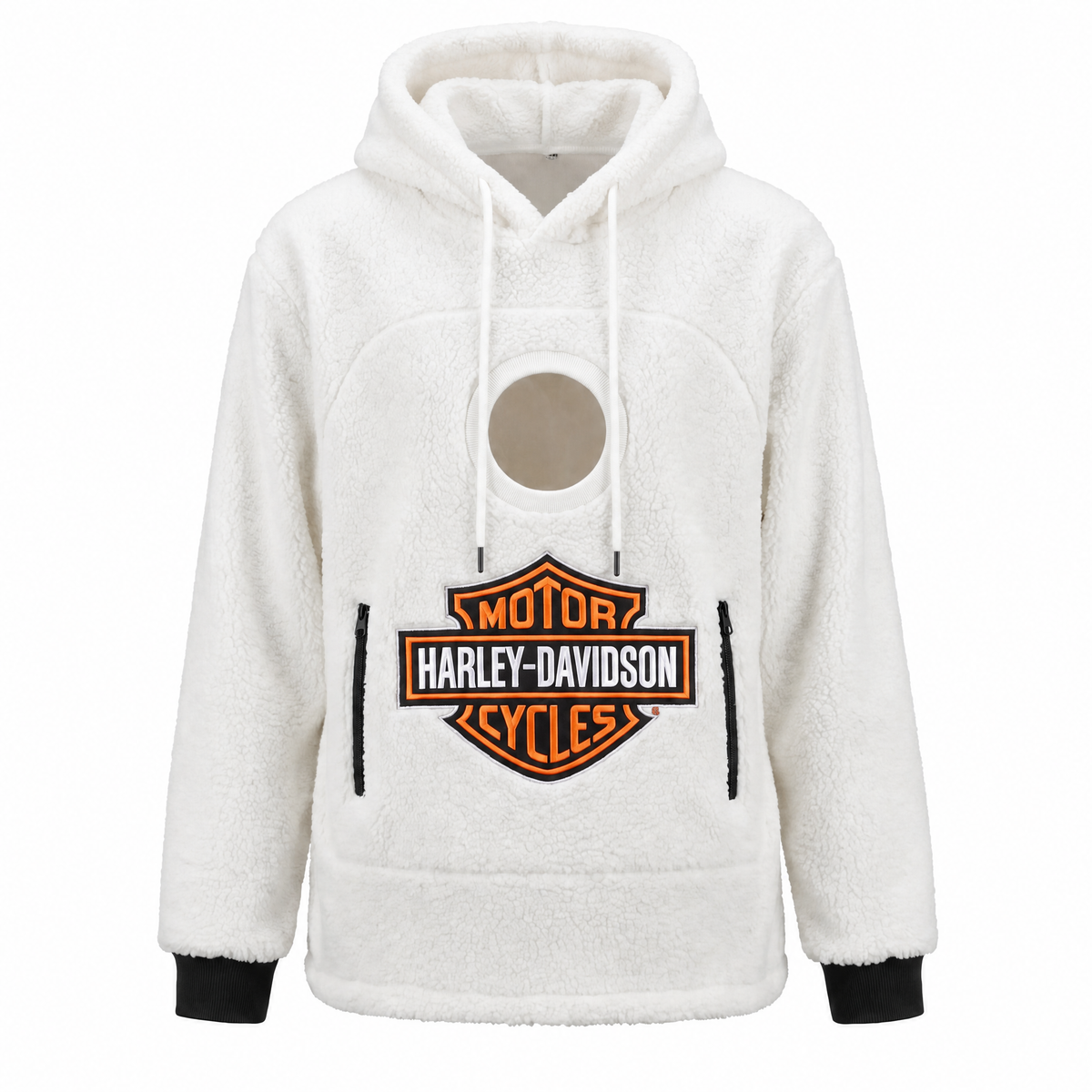 White Sherpa Pet Carrier Hoodie