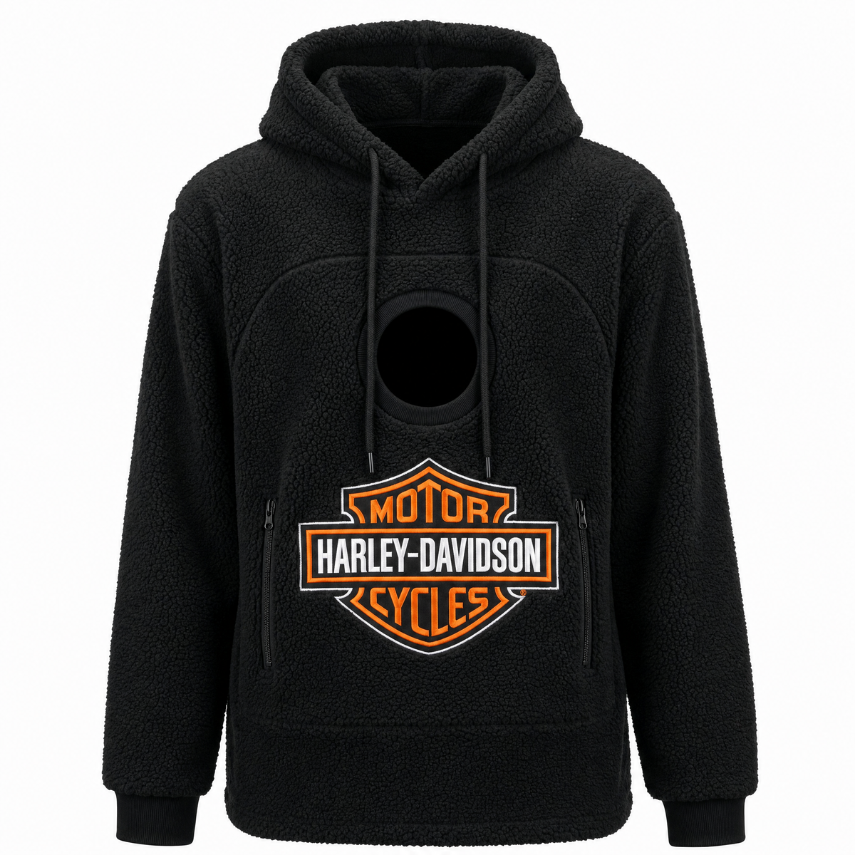 Black Sherpa Pet Carrier Hoodie